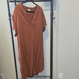 a.n.a Women's Rust Midi Dress